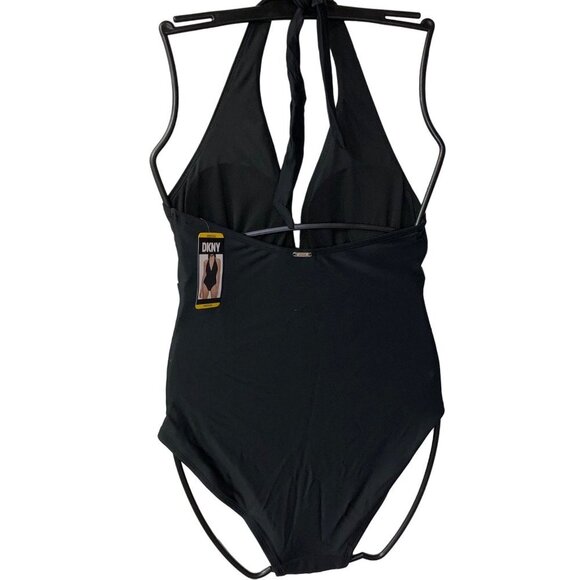 DKYN LADIES SWIMSUIT HALTER 4 way stretch TUMMY CONTROL MD NWT - Picture 7 of 9